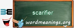 WordMeaning blackboard for scarifier